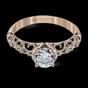 ZR915 Engagement Ring in 14k Gold with Diamonds