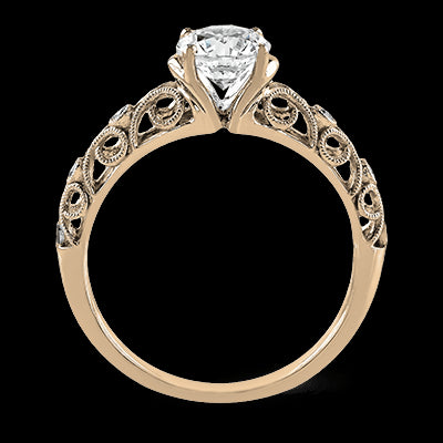 ZR915 Engagement Ring in 14k Gold with Diamonds