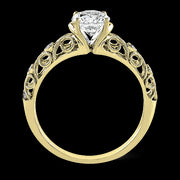 ZR915 Engagement Ring in 14k Gold with Diamonds