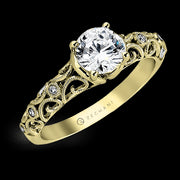 ZR915 Engagement Ring in 14k Gold with Diamonds