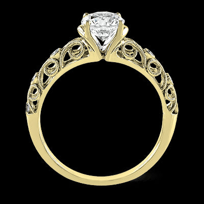 ZR915 Engagement Ring in 14k Gold with Diamonds
