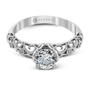 ZR915 Engagement Ring in 14k Gold with Diamonds