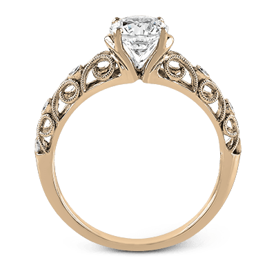 ZR915 Engagement Ring in 14k Gold with Diamonds