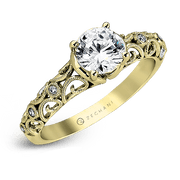 ZR915 Engagement Ring in 14k Gold with Diamonds