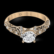 ZR916 Engagement Ring in 14k Gold with Diamonds