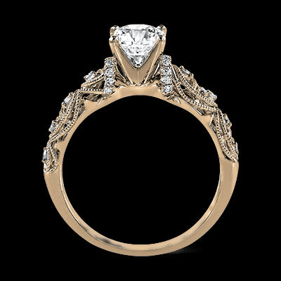 ZR916 Engagement Ring in 14k Gold with Diamonds