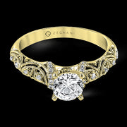 ZR916 Engagement Ring in 14k Gold with Diamonds