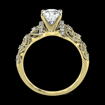 ZR916 Engagement Ring in 14k Gold with Diamonds