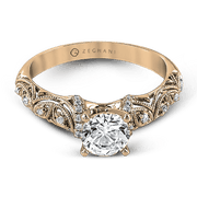ZR916 Engagement Ring in 14k Gold with Diamonds