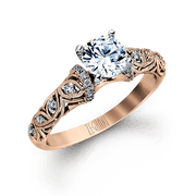 ZR916 Engagement Ring in 14k Gold with Diamonds