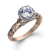 ZR924 Engagement Ring in 14k Gold with Diamonds