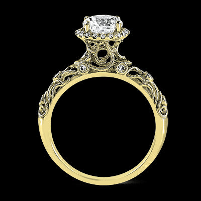 ZR924 Engagement Ring in 14k Gold with Diamonds