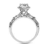 ZR924 Engagement Ring in 14k Gold with Diamonds