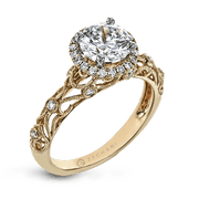 ZR924 Engagement Ring in 14k Gold with Diamonds