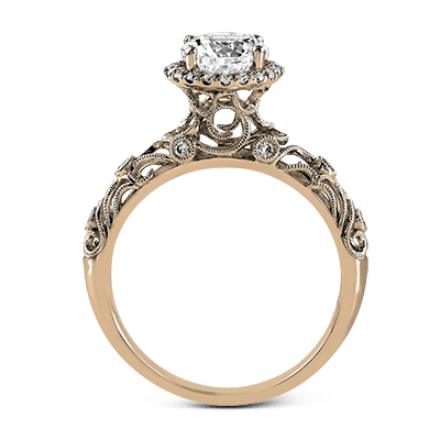 ZR924 Engagement Ring in 14k Gold with Diamonds