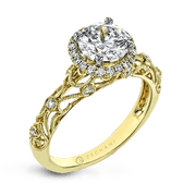 ZR924 Engagement Ring in 14k Gold with Diamonds