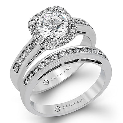 ZR960 Wedding Set in 14k Gold with Diamonds