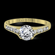 ZR969 Engagement Ring in 14k Gold with Diamonds