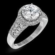 ZR973 Engagement Ring in 14k Gold with Diamonds