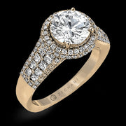 ZR973 Engagement Ring in 14k Gold with Diamonds