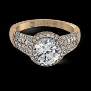 ZR973 Engagement Ring in 14k Gold with Diamonds