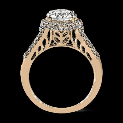 ZR973 Engagement Ring in 14k Gold with Diamonds