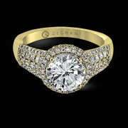 ZR973 Engagement Ring in 14k Gold with Diamonds