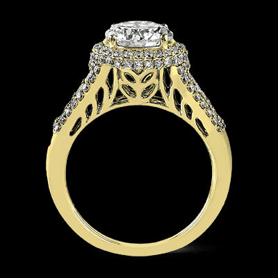ZR973 Engagement Ring in 14k Gold with Diamonds