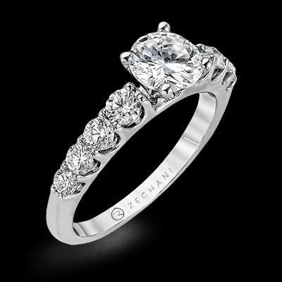 ZR984 Engagement Ring in 14k Gold with Diamonds