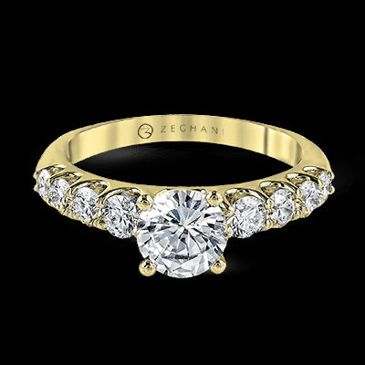 ZR984 Engagement Ring in 14k Gold with Diamonds