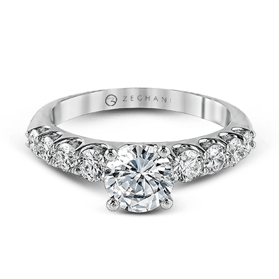 ZR984 Engagement Ring in 14k Gold with Diamonds