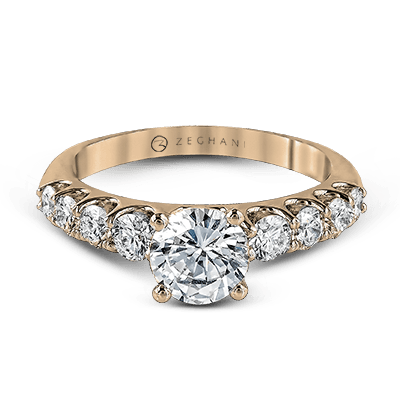 ZR984 Engagement Ring in 14k Gold with Diamonds