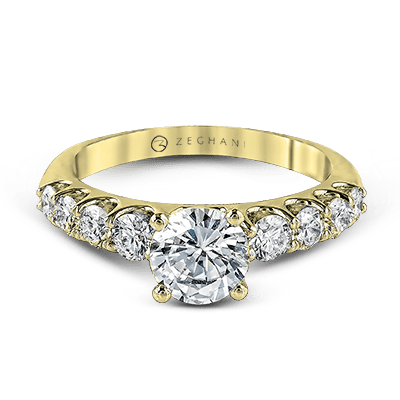 ZR984 Engagement Ring in 14k Gold with Diamonds